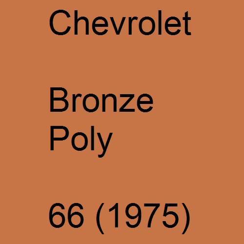 Chevrolet, Bronze Poly, 66 (1975).